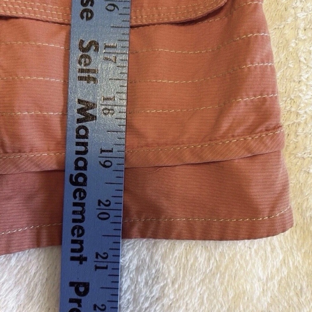 Chico's Size Large/2 Burnt Orange Utility Zip Front Jacket Cotton Blend - Picture 6 of 6